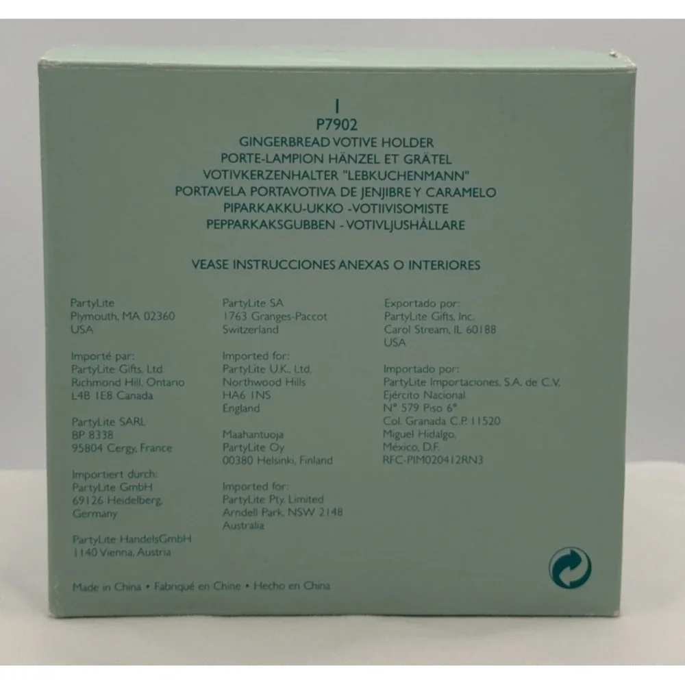 Partylite P7902 Gingerbread Votive holder - Candle Holder - NEW Open Box